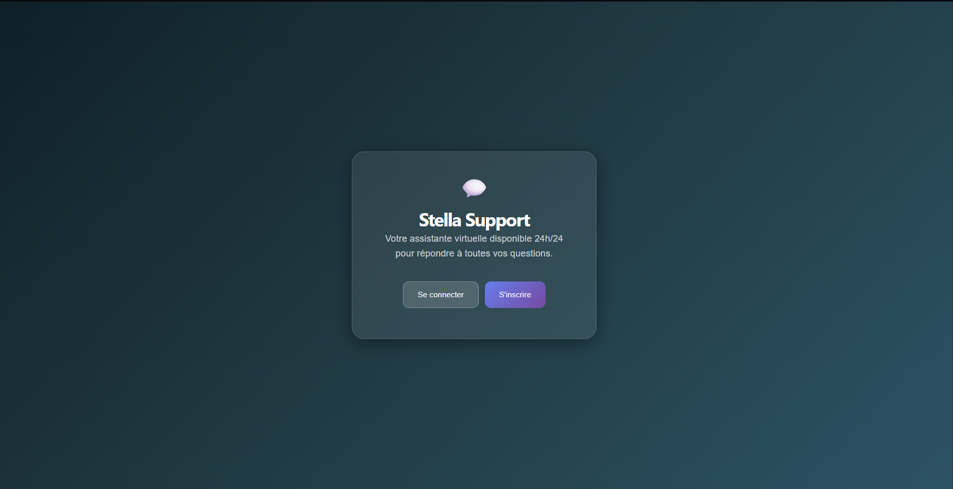 Stella — page de connexion